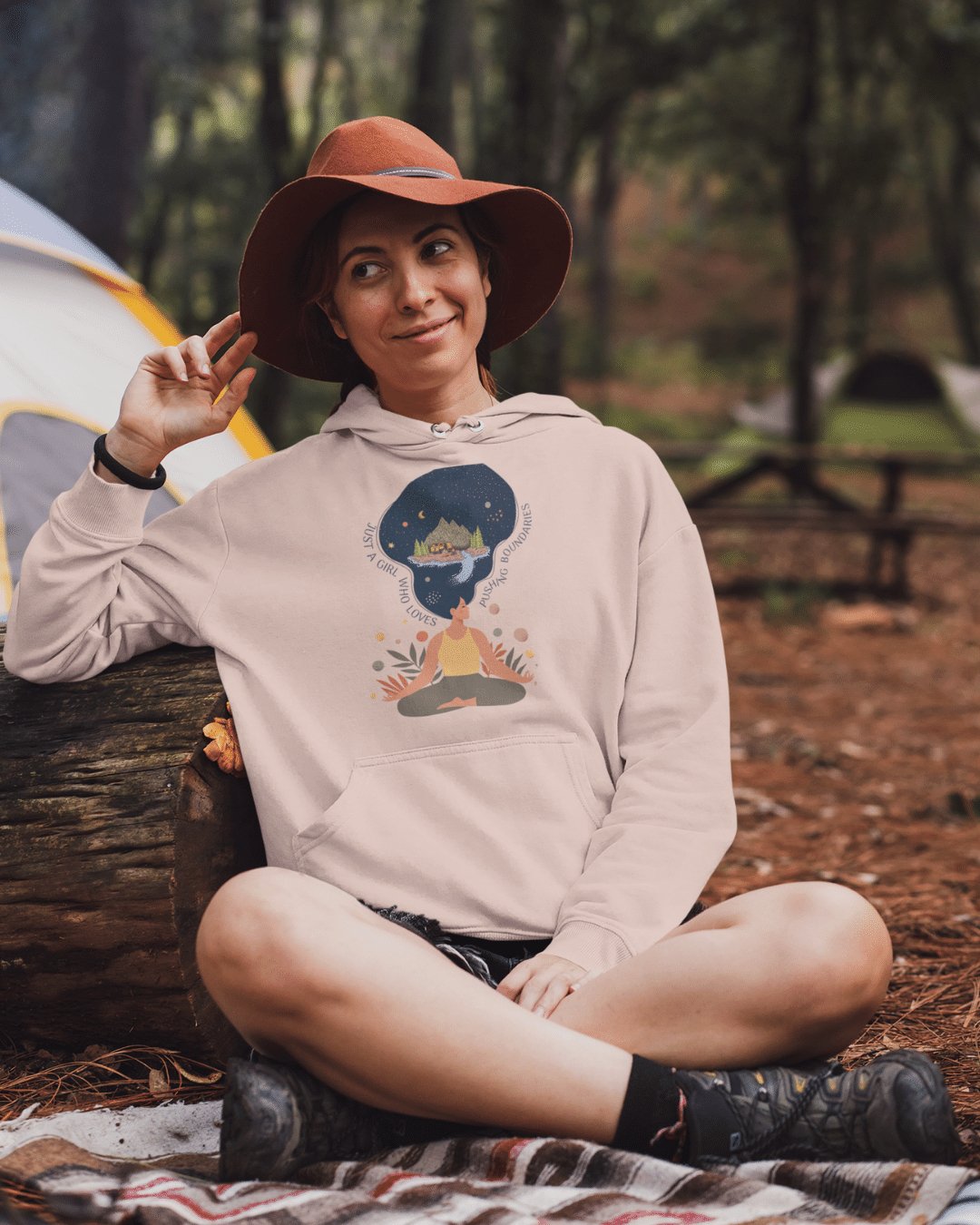 Eco Friendly Happy Place Hoodie Sustainably Made justforterra