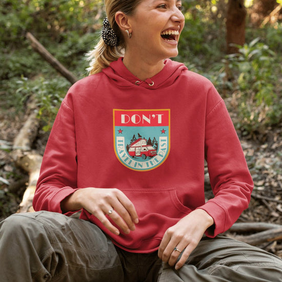 here and now eco-friendly hoodies for travel and nomads, recycled material hoodies, breathable hoodies for van life, stylish travel hoodies, durable hoodies for adventurers, van life hoodies, eco-conscious hooded sweatshirts, comfortable hoodies for road trips, just for terra, eco-friendly van life apparel, comfortable clothing for nomads, eco-conscious travel gear, van life lifestyle clothing, adventure-ready eco apparel, eco-friendly clothing for travelers, van life fashion, travel wear