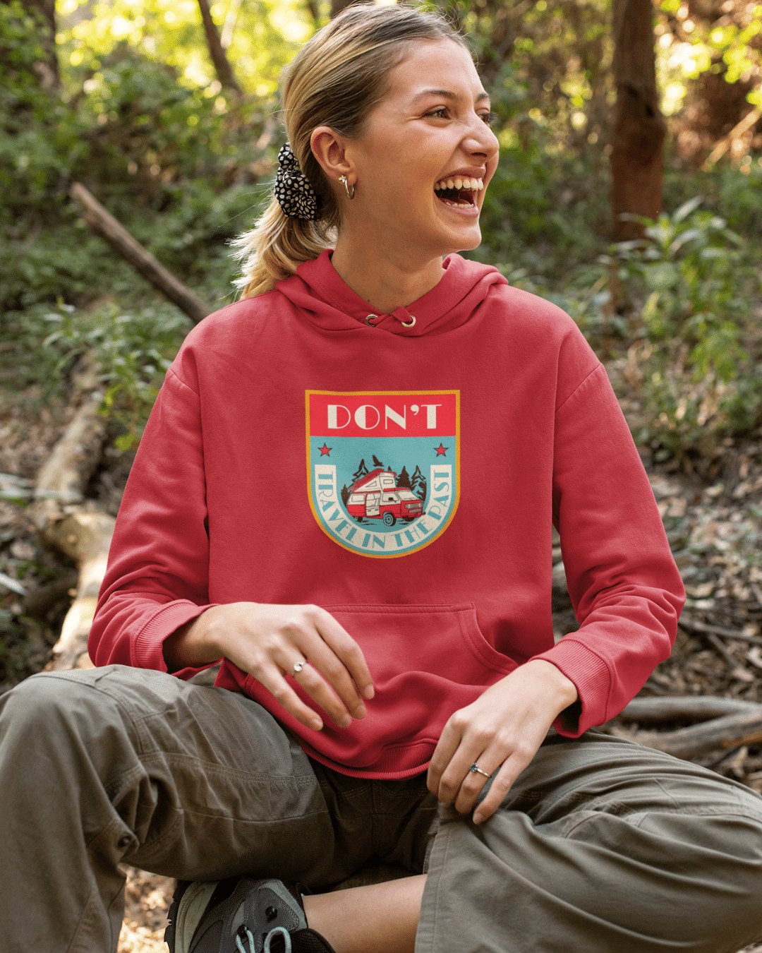 here and now eco-friendly hoodies for travel and nomads, recycled material hoodies, breathable hoodies for van life, stylish travel hoodies, durable hoodies for adventurers, van life hoodies, eco-conscious hooded sweatshirts, comfortable hoodies for road trips, just for terra, eco-friendly van life apparel, comfortable clothing for nomads, eco-conscious travel gear, van life lifestyle clothing, adventure-ready eco apparel, eco-friendly clothing for travelers, van life fashion, travel wear